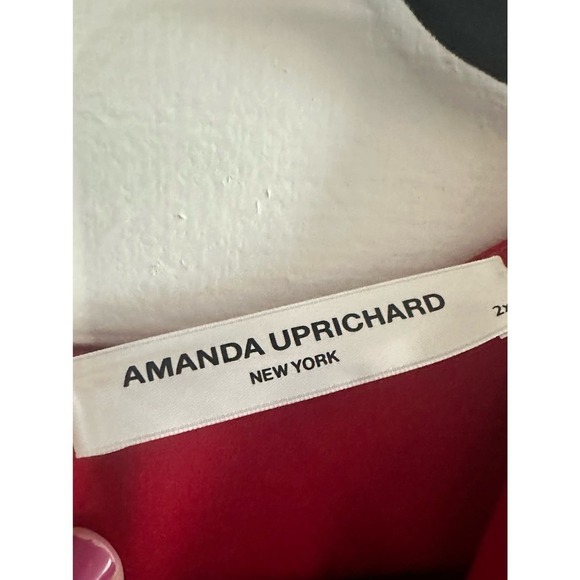 NWT AMANDA UPRICHARD Scarlet Red Provenance Faux-Wrap Timeless Midi Dress SZ 2X - Picture 3 of 6